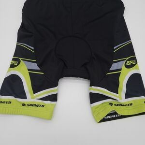 SPOONEED Men's Athletic, Padded Cycling Shorts - Black and Green
